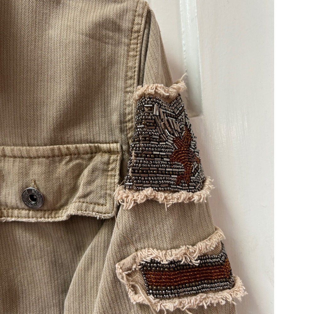 Free People Utility Oversized Military Jacket Shacket Size Small - Picture 7 of 13